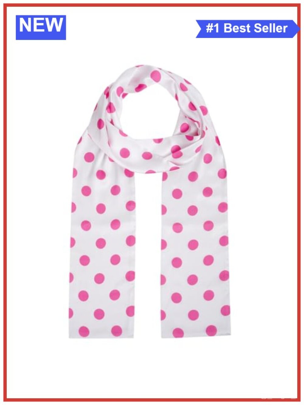 Chiffon Polka Dot Scarf Long Lightweight Women's Neck Scarf 70.8 Inch